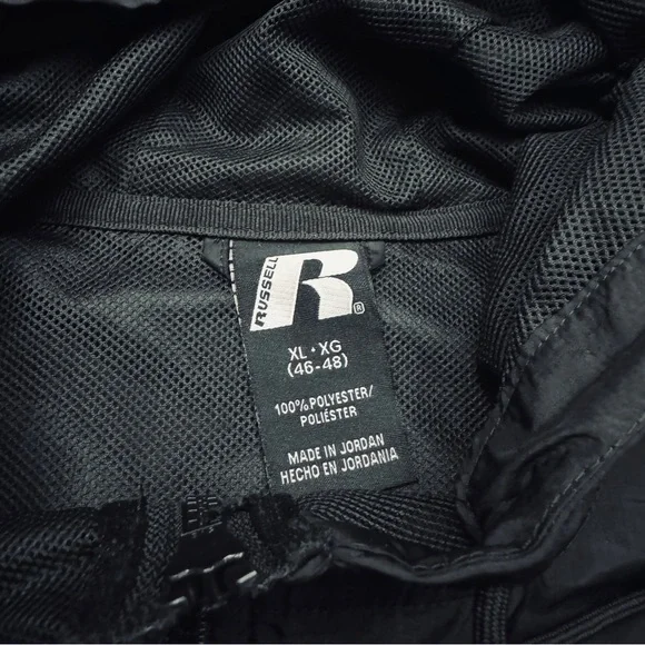 Russel Black Camo Windbreaker Size XL - Picture 3 of 12